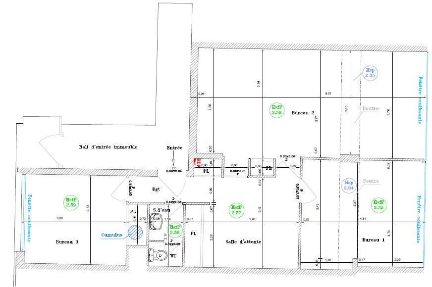 SANS FRAIS - Local pro 79m² - Général de Gaulle / Mimosas