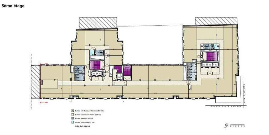 sA louer des bureaux lumineux de 594 m²