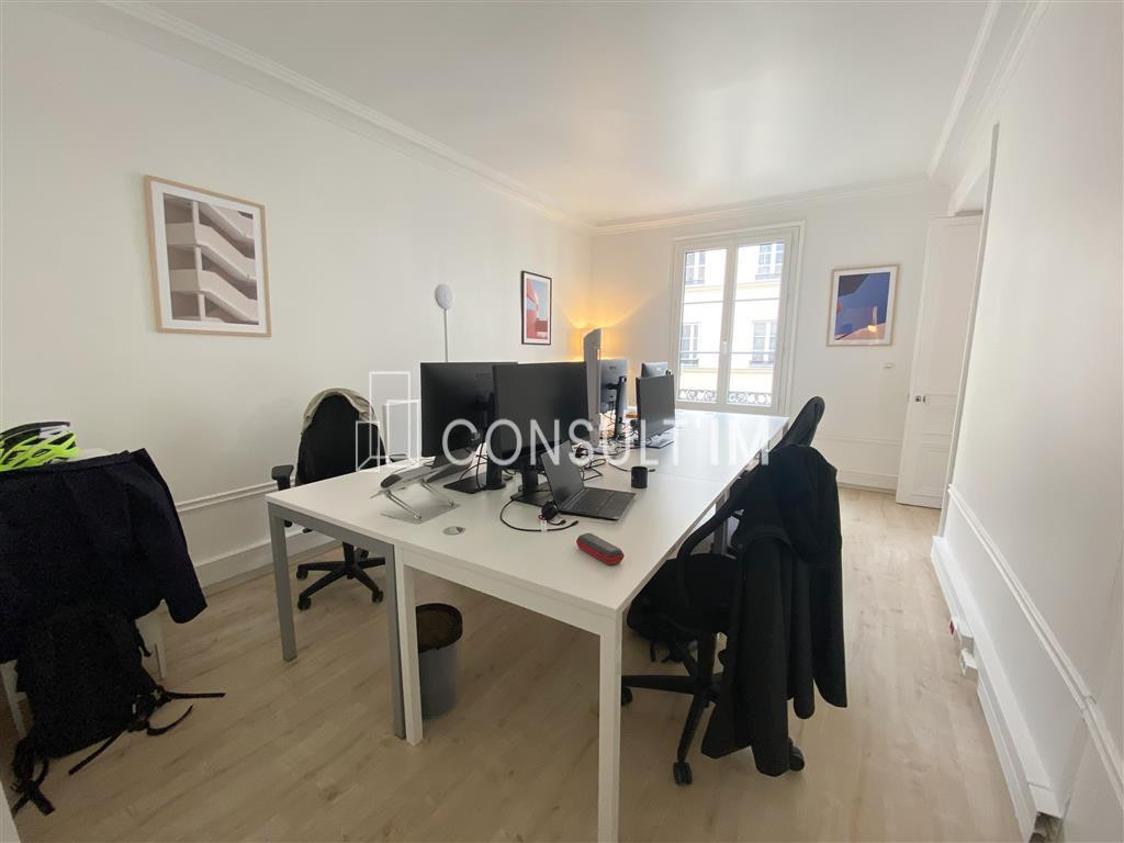 A proximité du Grand Rex, à louer bureaux avec parquet, moulures, cheminées
