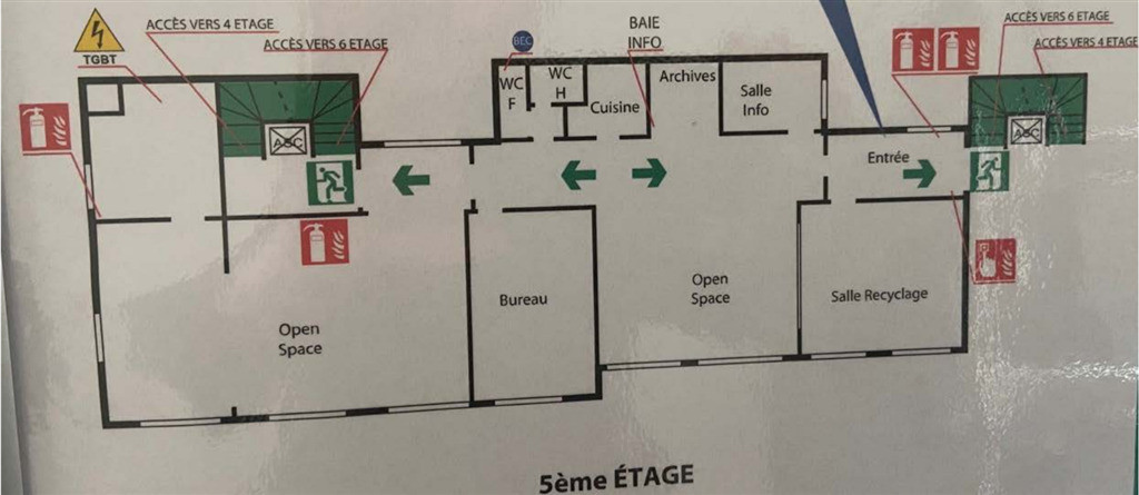 A louer, bureaux très lumineux style loft dans la Cité Paradis