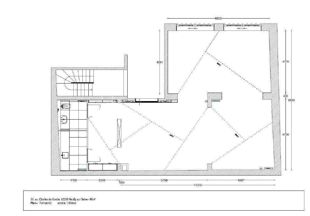 Bureaux sur cour proche Porte Maillot