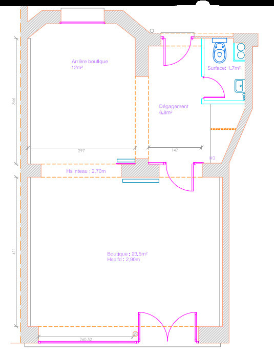 Bureaux sur large Impasse