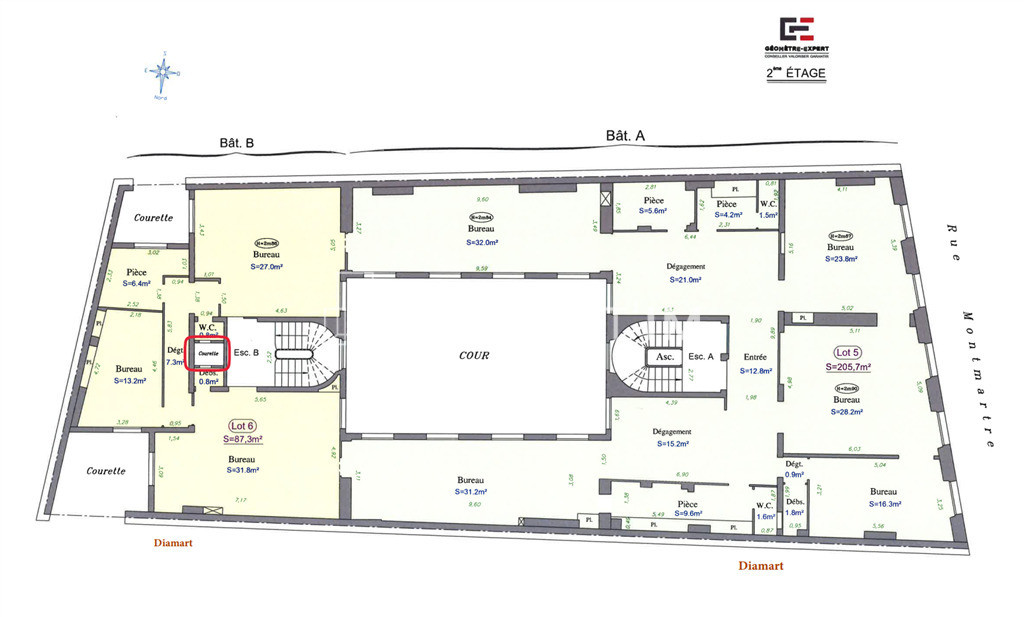 Bureaux lumineux en très bon état