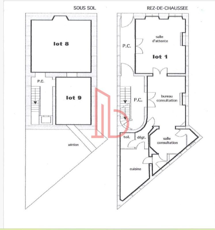 A vendre Bureaux 69m2 Bordeaux Saint-michel - victoire