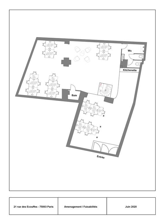 Bureaux sur cour à louer en plein coeur du Marais