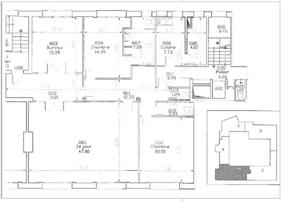 A louer un surface de bureaux de 149 m²