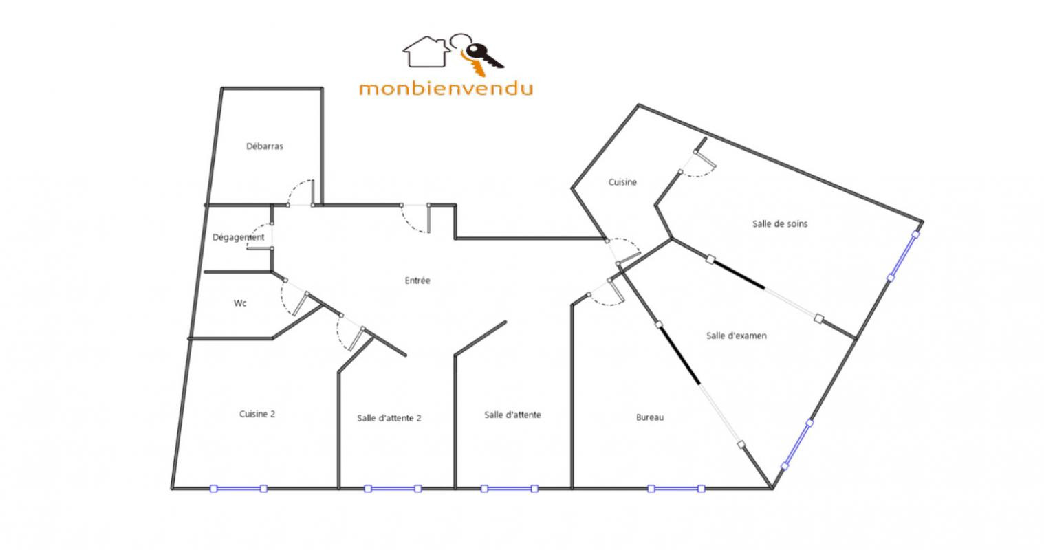Locaux de 71m2 dans immeuble de standing