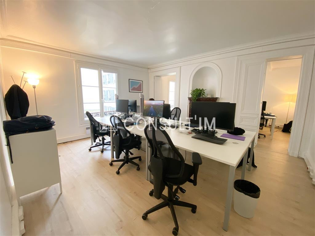 A proximité du Grand Rex, à louer bureaux avec parquet, moulures, cheminées