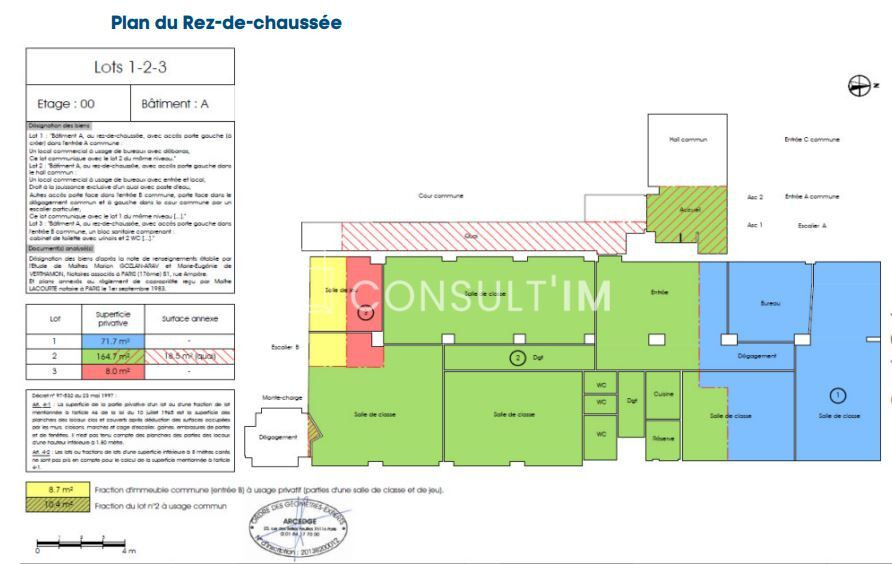 A proximité de Boulogne Jean Jaurès, à louer, bureaux de 245m²