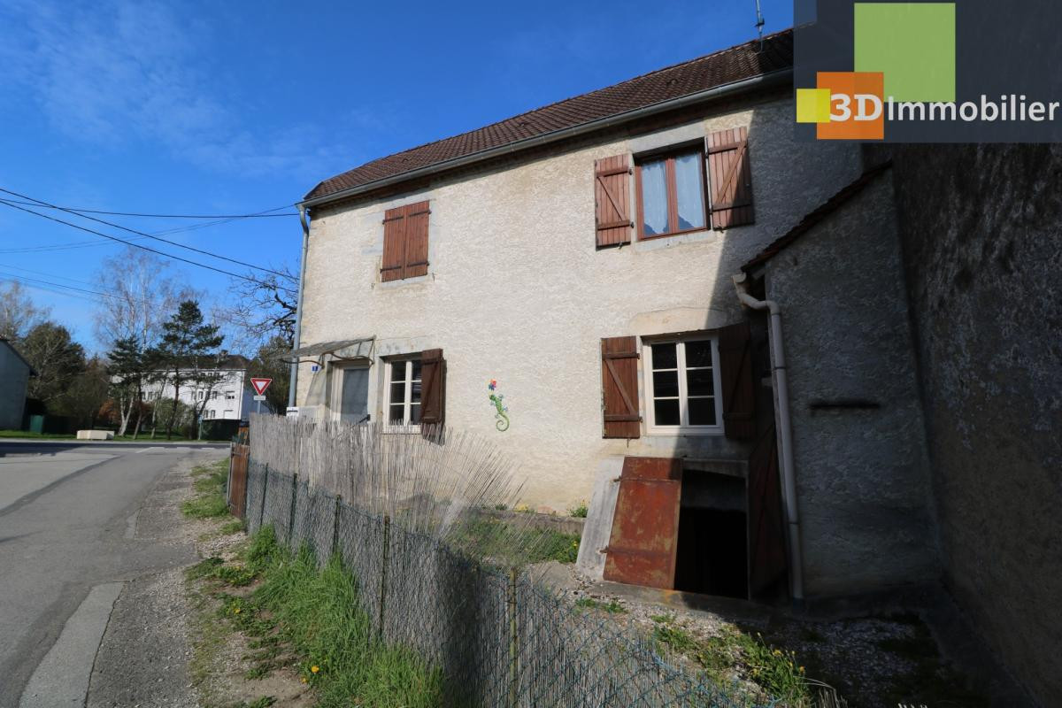 Vends petit immeuble en pierres, bon état avec 2 appartements de 56 et 58m² avec cave, petite cour au centre de Mont sous Vaudrey
