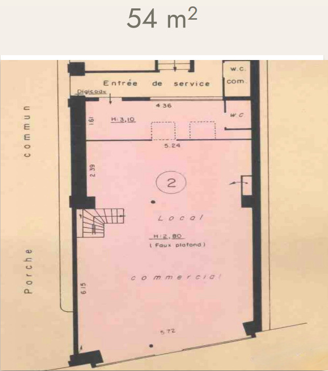 Location pure sans pas de porte rue de la Pompe