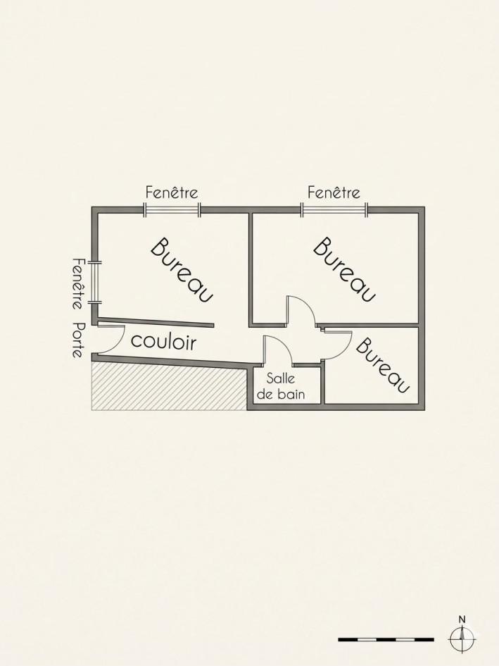 Cabinet / bureaux professionnels – Neuilly-sur-Seine – 53 m²
