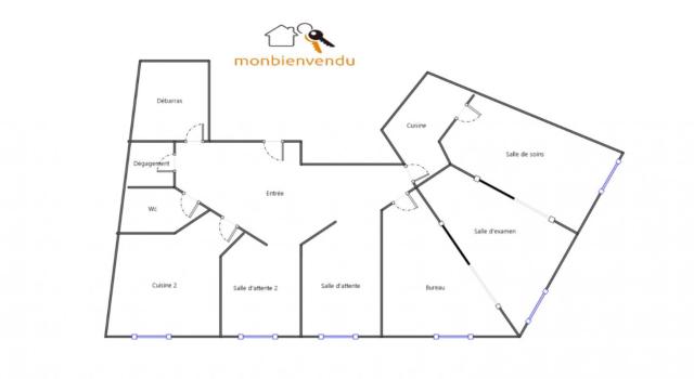 Locaux de 71m2 dans immeuble de standing
