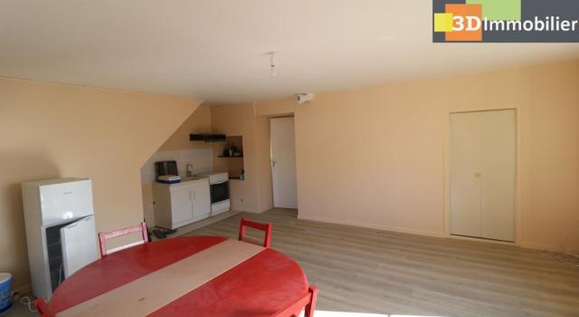 Vends petit immeuble en pierres, bon état avec 2 appartements de 56 et 58m² avec cave, petite cour au centre de Mont sous Vaudrey