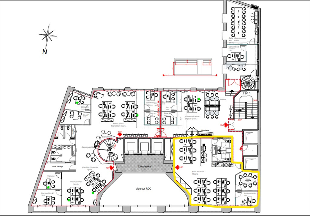 Quartier QCA – Bureaux flexibles dans un immeuble de bureaux avec accueil
