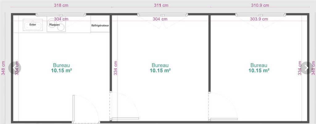A louer, surface de bureaux de 30 m² en prestation de service