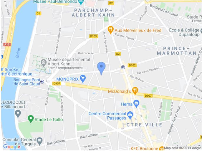 A proximité de Boulogne Jean Jaurès, à louer, 462m² de locaux à usage d'activité-stockage