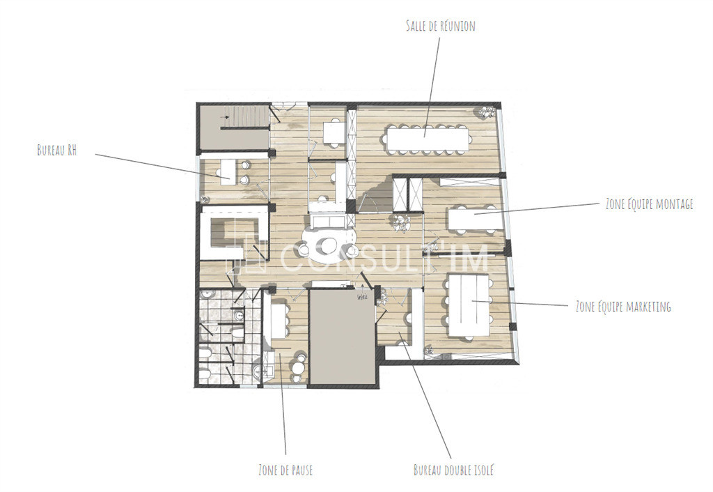A louer bureaux en duplex à proximité du métro Voltaire