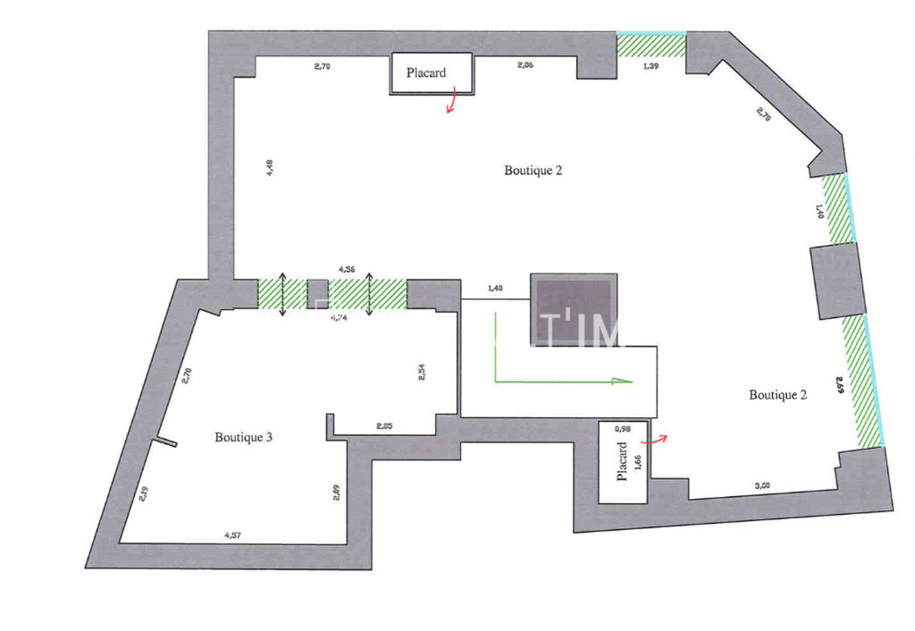 Emplacement numéro 1, Quartier Saint Michel, à louer boutique