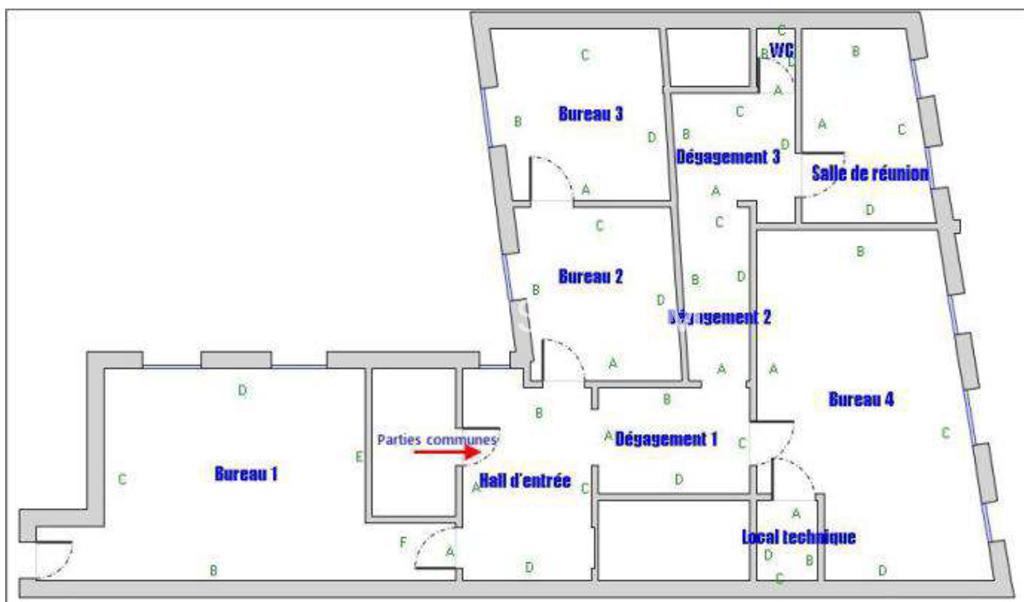 A proximité du Grand Rex, à louer bureaux en duplex