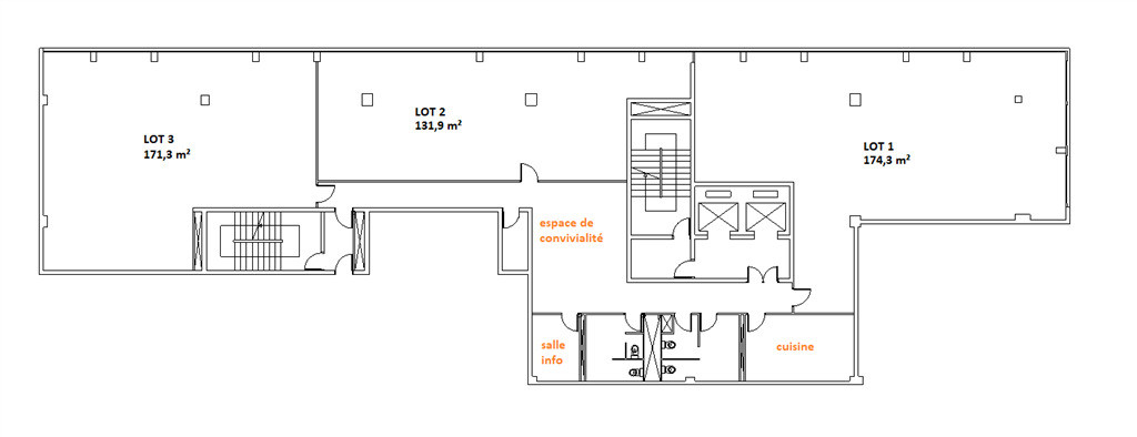 Aux bureaux de la colline, A LOUER, 477 m² divisibles en plug and play, à partir de 132 m²