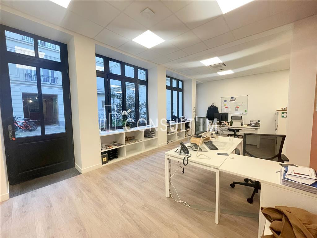 Belle surface dans un immeuble haussmannien au fond d'un cour végétalisée