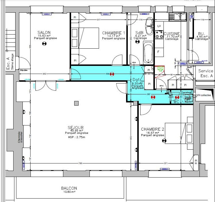 A louer, locaux professionnels de 149 m²