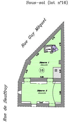 A proximité du quartier des Batignoles, à louer une boutique de 52 m² en RDC + sous-sol
