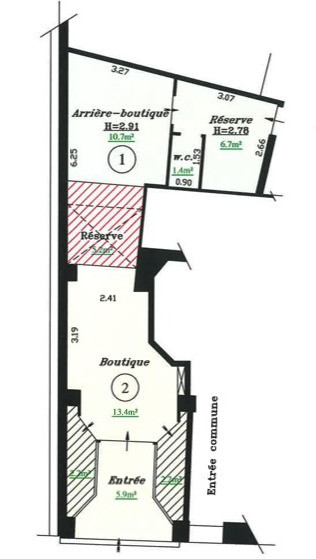 Place Léon Blum boutique 48 m² de plain-pied