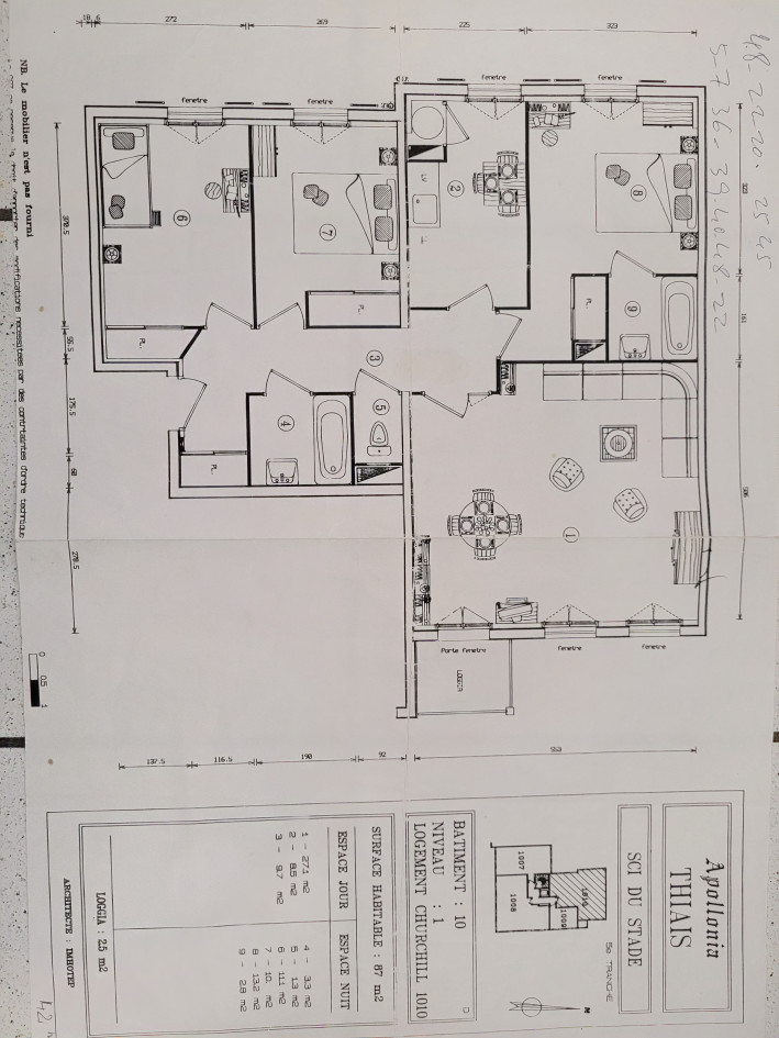 T4 85 m² – idéal cabinet médical / bureaux – Apollonia Thiais – box 13 m² – résidence sécurisée.