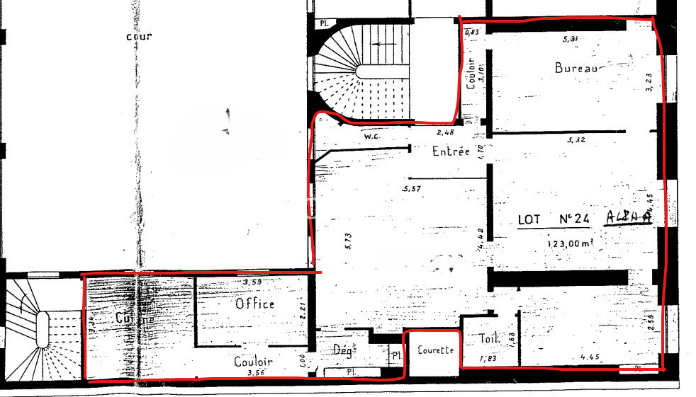 A louer bureaux de 121 m² gare de l'Est