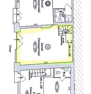 Bureaux en duplex type loft avec pierres et poutres apparentes