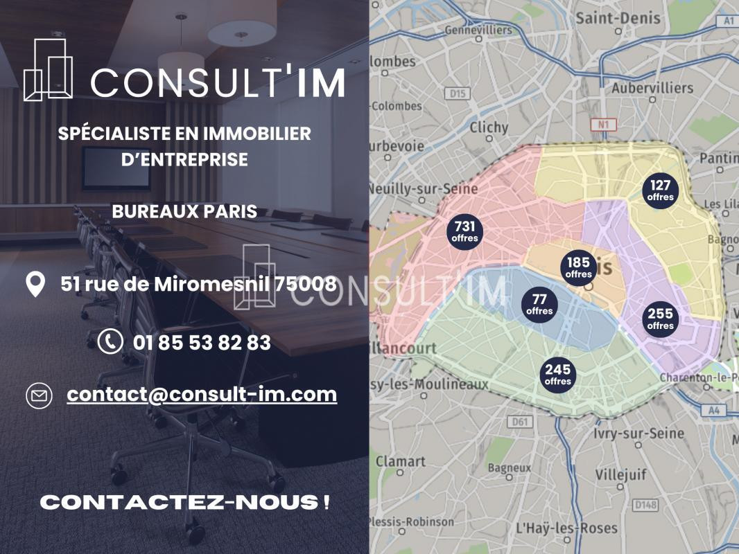 Métro Charonne, à louer bureaux traversants et modulables