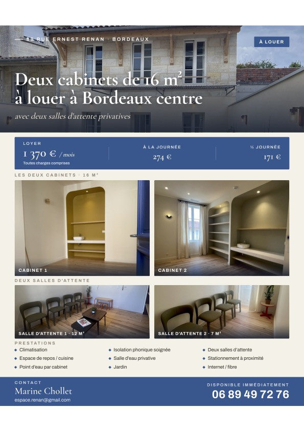 Location 2 bureaux