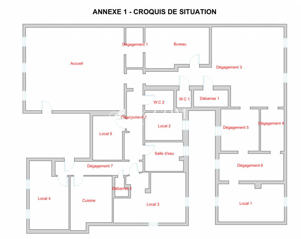 3%COM LOCAL PROFESSIONNEL de 204m2 situation centrale à HOCH