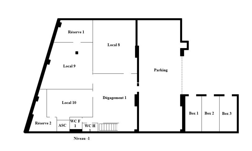 En exclusivité, à louer des locaux de 433 m² + parkings et boxes
