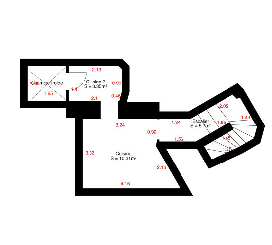 Boutique d'angle de 65 m²