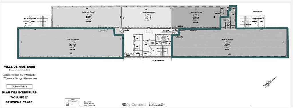 A louer bureaux de 176,4m² Nanterre