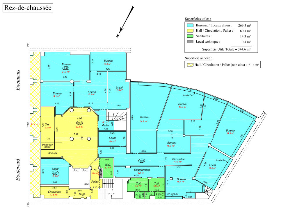 Au métro Exelmans, 277m² de bureaux en rez-de-chaussée donnant sur rue en location
