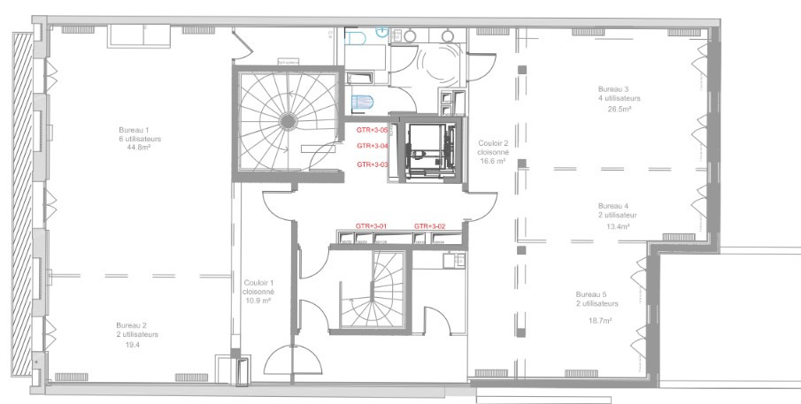 A louer des bureaux de 192m²