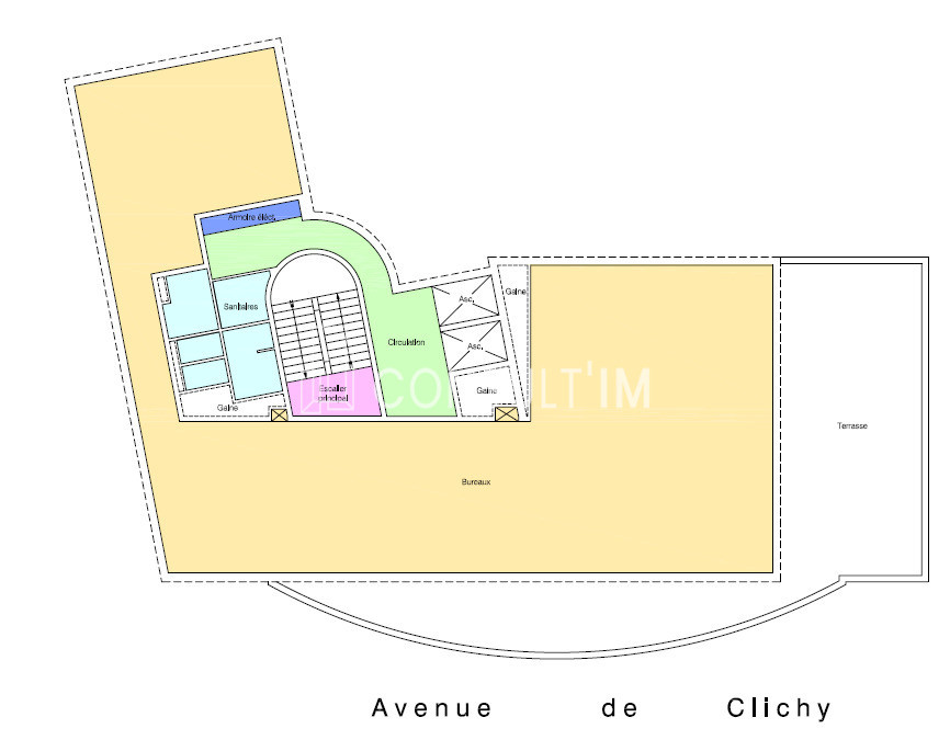 A proximité du métro Brochant à louer bureaux de 340 m² lumineux