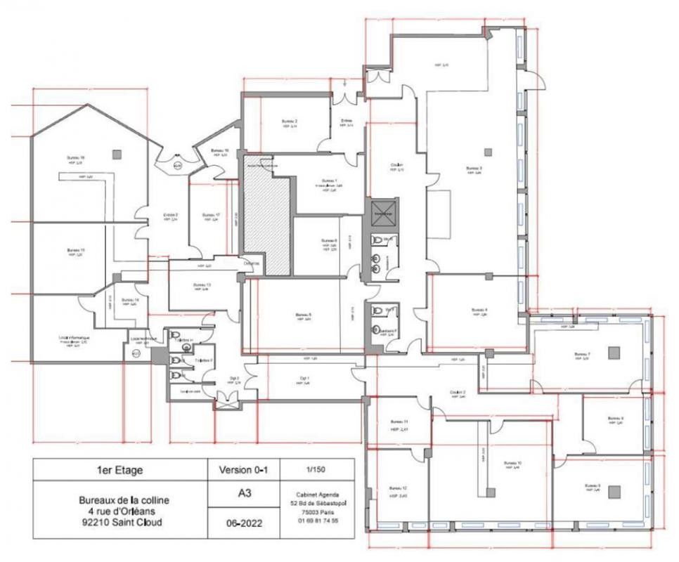 Au pied du Pont de St Cloud, surface mixte, activité-bureaux, à louer de 607m²