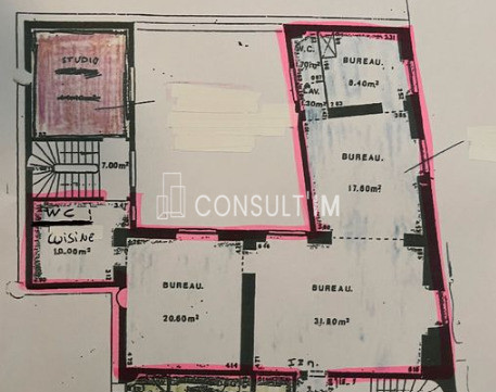 Entre les métros Le Peletier et Richelieu-Drouot, bureaux au 3ème étage