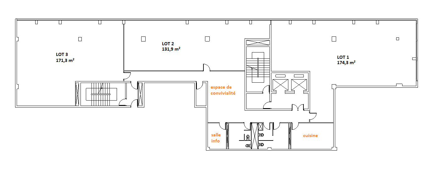 Aux bureaux de la colline, A LOUER, 171 m² en plug and play, en excellent état