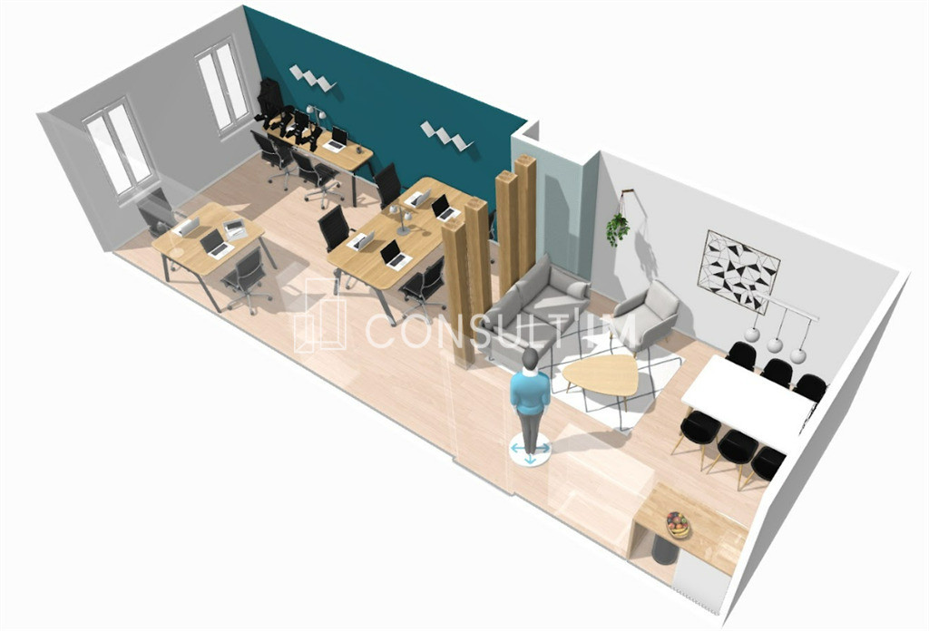 A louer en prestation de service - 45m² - Rue chabanais