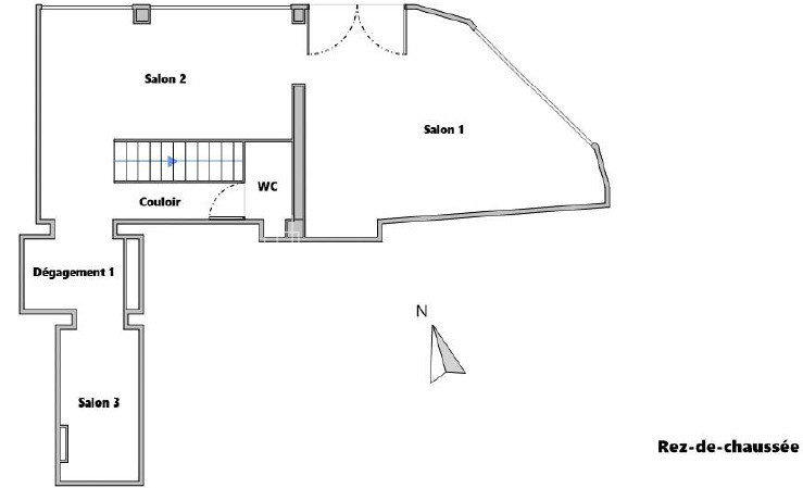 Bureaux avec vitrine