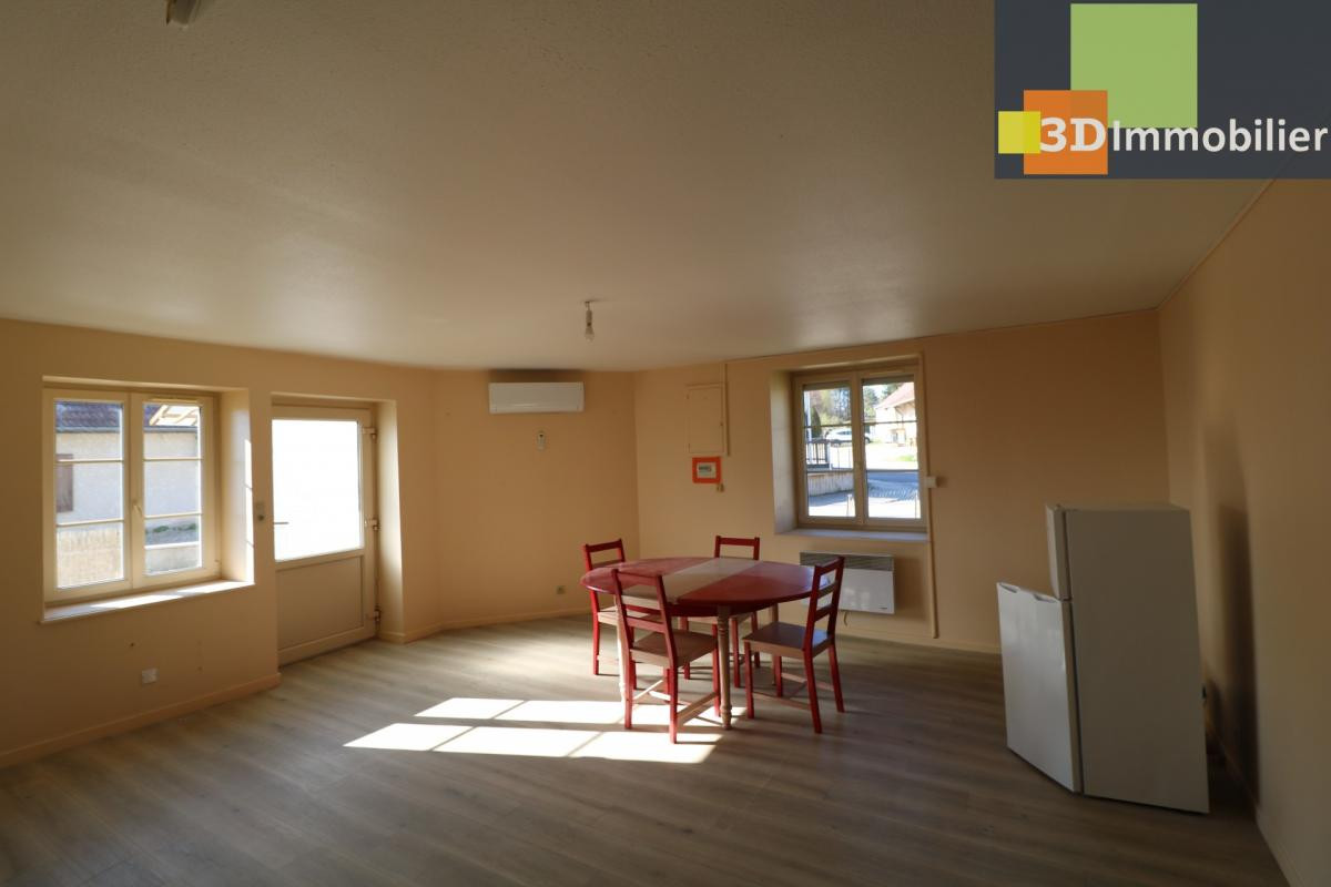 Vends petit immeuble en pierres, bon état avec 2 appartements de 56 et 58m² avec cave, petite cour au centre de Mont sous Vaudrey
