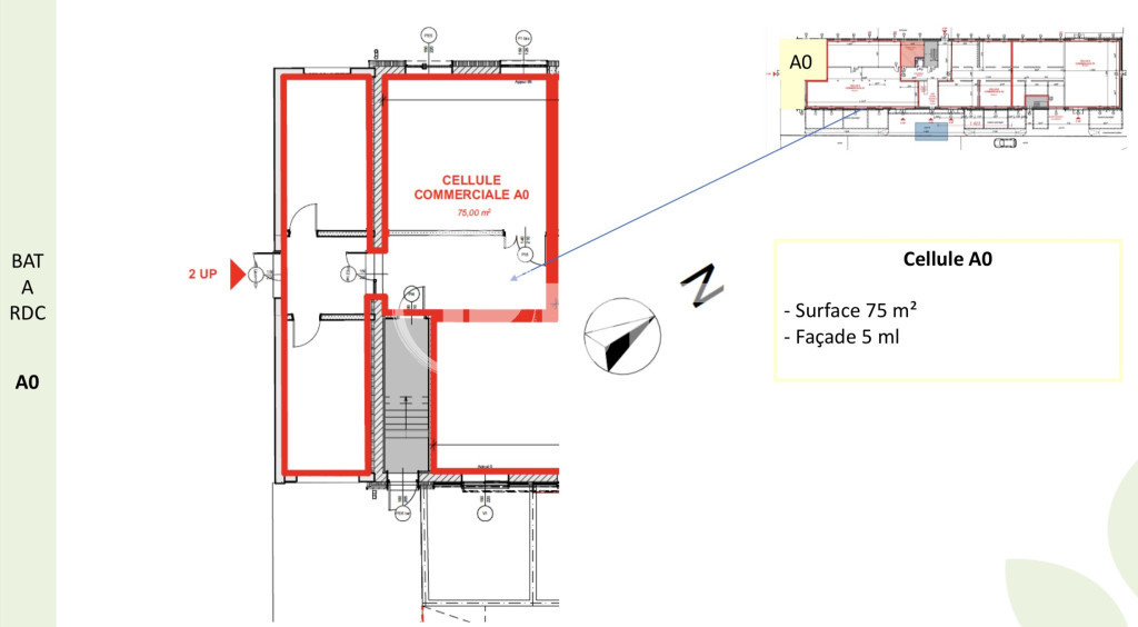 CELLULE COMMERCIALE - 75M2 - MONTIGNY EN OSTREVENT