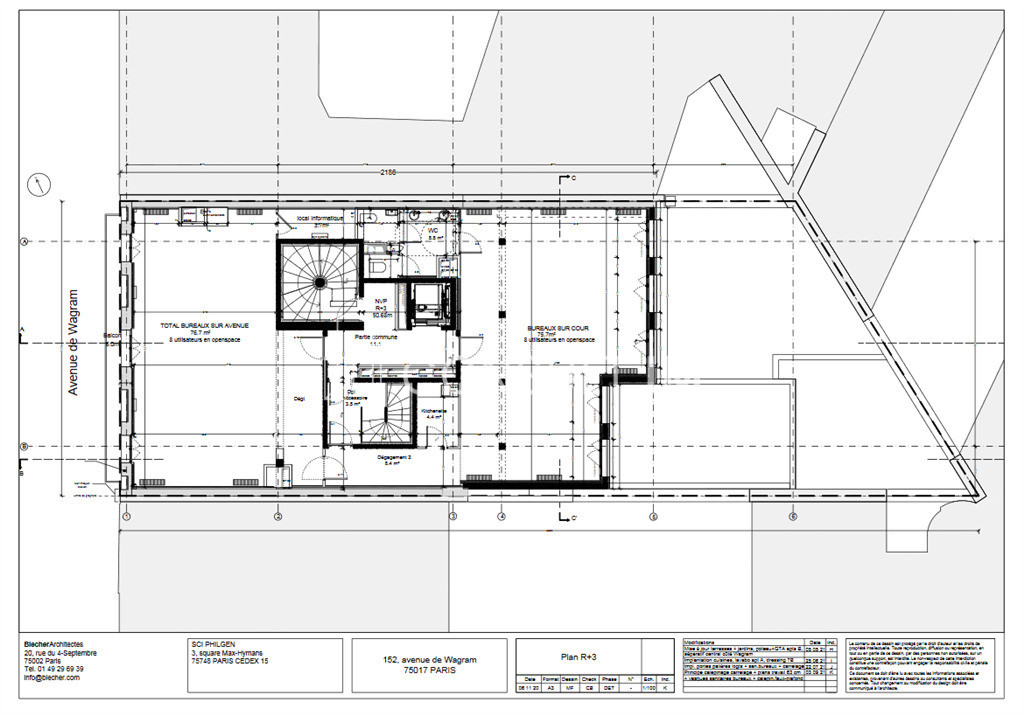 A louer des bureaux de 192m²