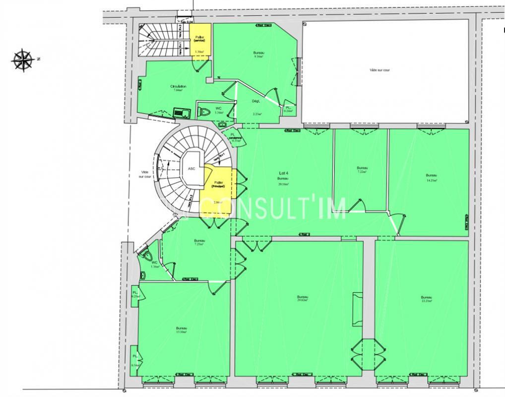 Bureaux de 278 m²
